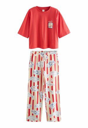 REGULAR FIT - SHORT SLEEVE SET - Pyjama - red stripe fish