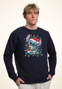 Henry Tiger LILO & STITCH STITCH XMAS LIGHTS - Sudadera - navy blue