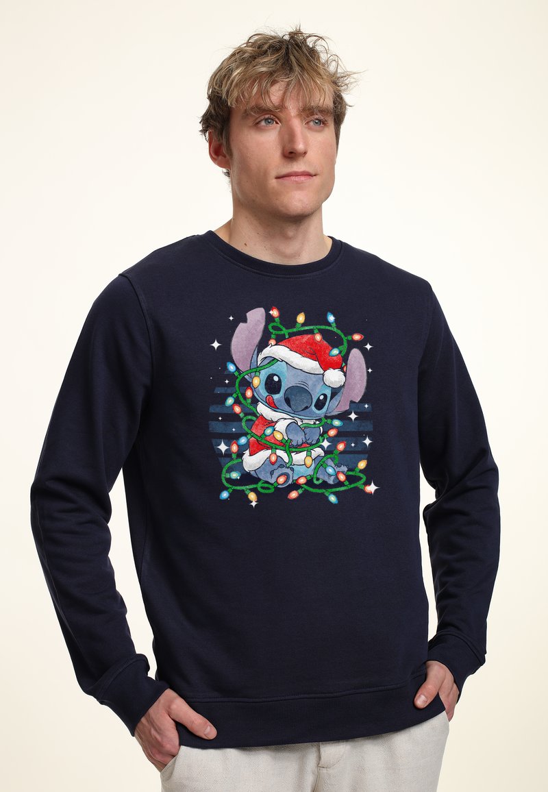Henry Tiger LILO & STITCH STITCH XMAS LIGHTS - Sudadera - navy blue