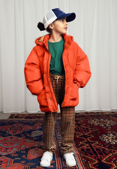 Mini Rodini HEAVY HOODED PUFFER JACKET UNISEX - Chaqueta de invierno - orange