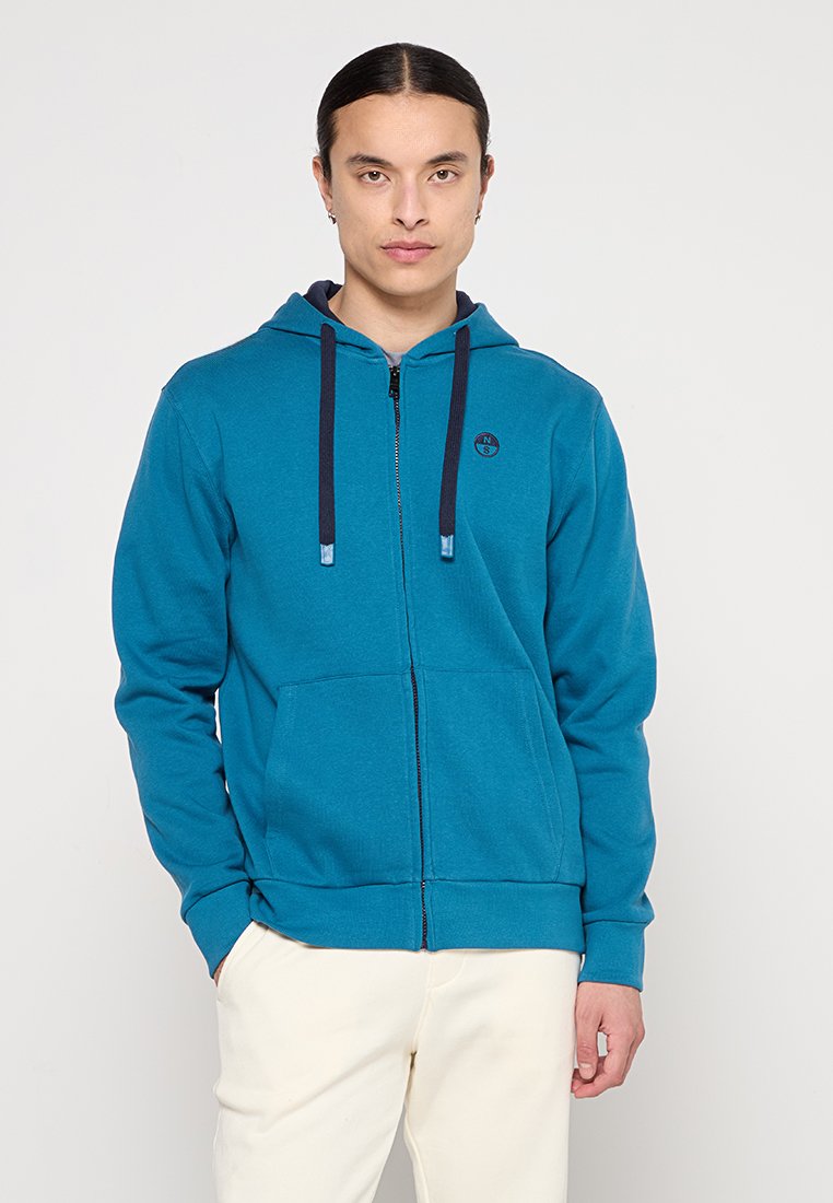 North Sails Sweater met rits petrol