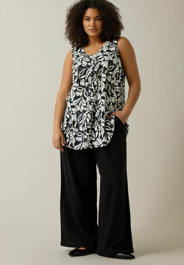 FLORAL PLEAT FRONT - Top