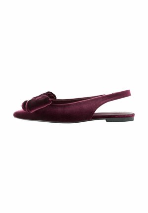 REGULAR FIT - FLAT - Ballerines à brides arrière - burgandy red velvet
