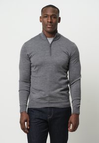 PROFUOMO THE MERINO HALF ZIP - Strickpullover - grey