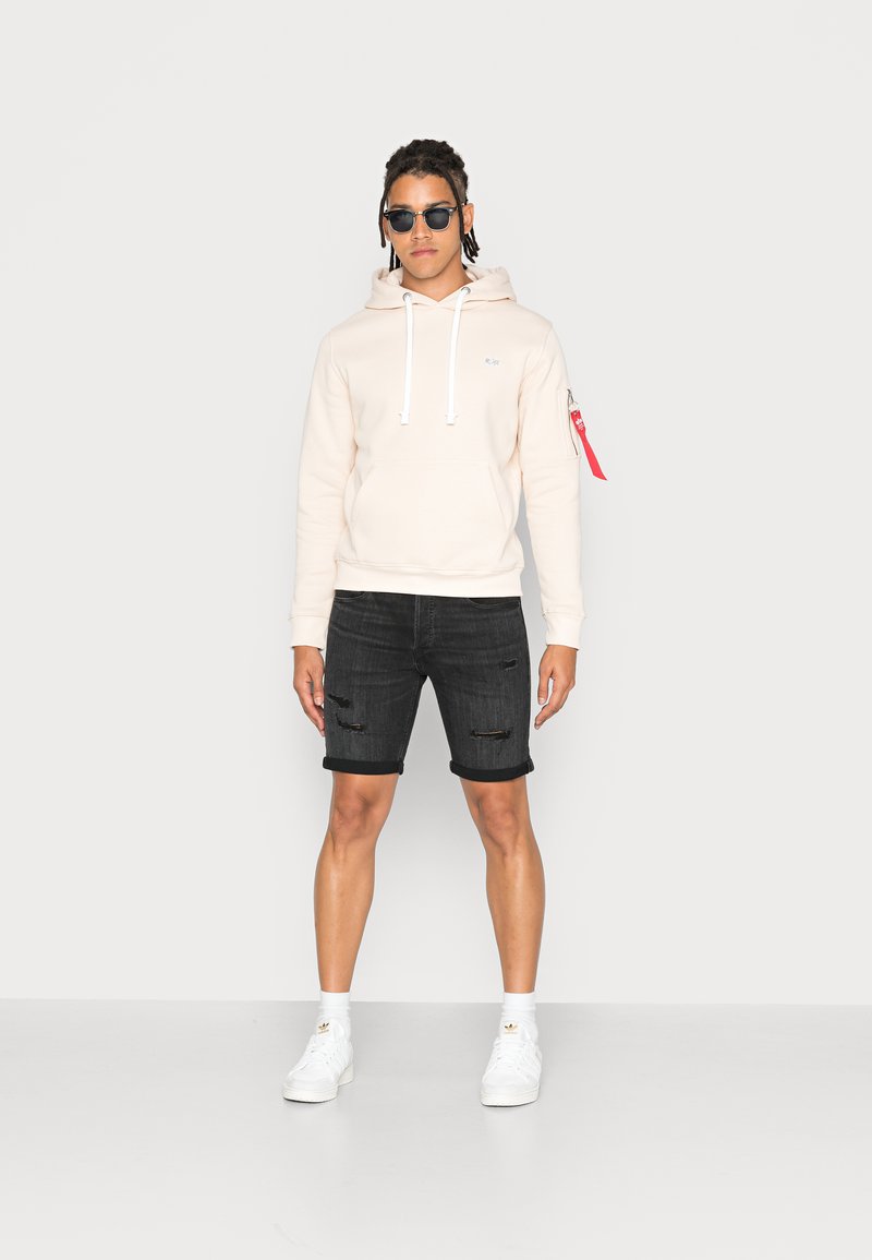 Alpha Industries HOODY UNISEX - Sweatshirt - jet stream white