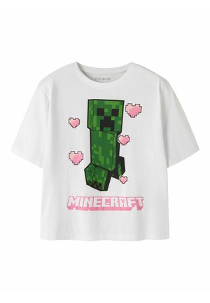 TWO SOON, T-SHIRT MINECRAFT - Print T-shirt - bright white1
