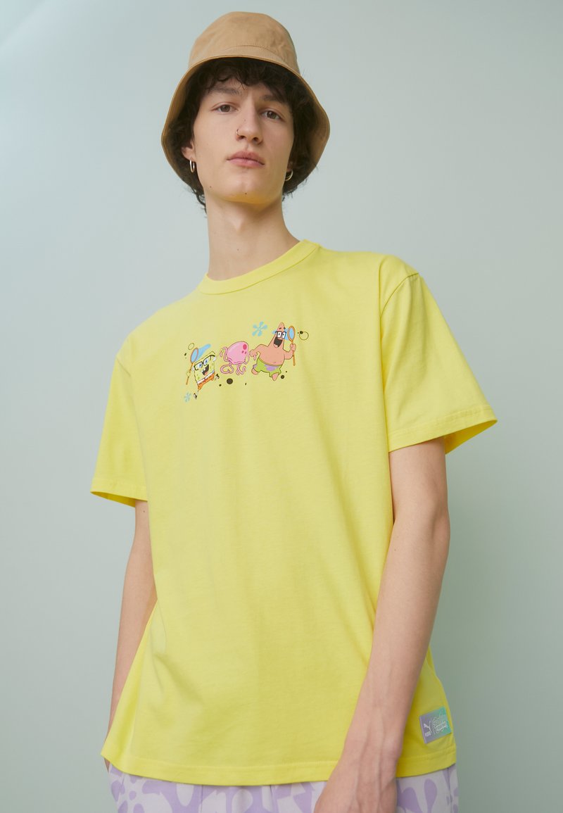 Puma SPONGEBOB GRAPHIC TEE Tshirts print lucent yellow/lysegul Zalando.dk