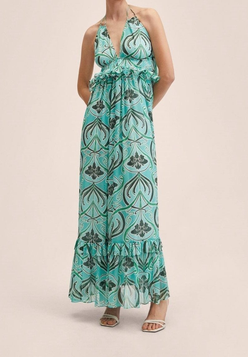 Mango Robe longue - dark blue