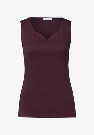 Street One, BASIC TOP MIT HERZAUSSCHNITT - Débardeur - rustic rouge