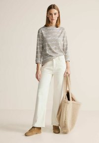Street One MIT STREIFEN-STRUKTUR - Langarmshirt - beige