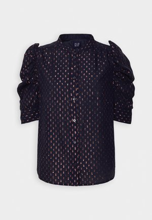 GAP, PUFF BLOUSE CLIP - Gombos blúz - navy clip
