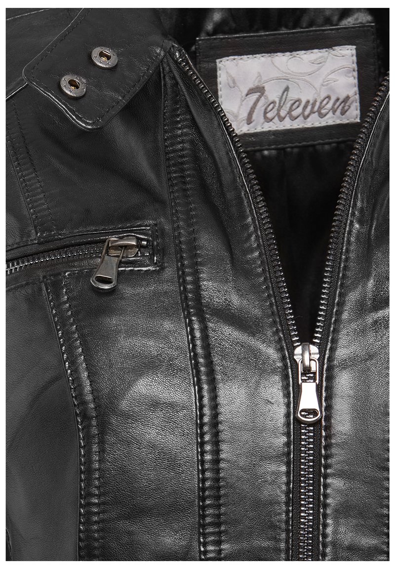 Damen Leichte Jacken | 7eleven Lederjacke schwarz - JJ50860 Damen Leichte Jacken | 7eleven Lederjacke schwarz - JJ50860
