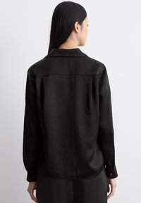 Marc O'Polo BLOUSE BOXY SHAPE COLLAR LONGSLEEVE SOLID - Hemdbluse - black