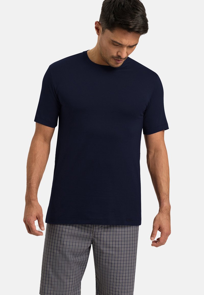 Hanro NIGHT DAY 1/2 ARM - Pyjamasöverdel - dunkelblau