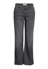NMNILA WIDE - Leveälahkeiset - dark grey denim