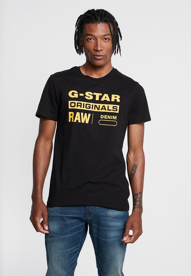 GRAPHIC LOGO - T-shirt imprimé - dark black