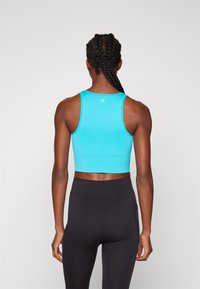 Athleta AURORA SEAMLESS CROP TANK - Top - bora bora blue