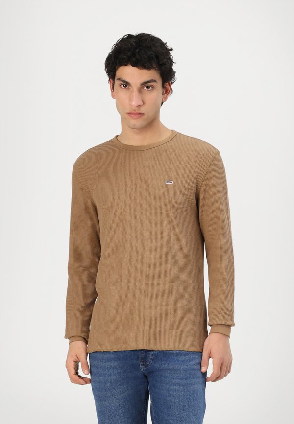SLIM TEE - Long sleeved top - vintage camel