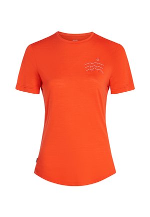 icebreaker, 125 LIGHT WEIGHT COOL-LITE SPHERE ACROSS - T-Shirt print - fervid