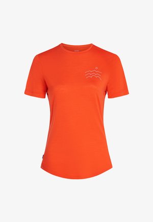 icebreaker, 125 LIGHT WEIGHT COOL-LITE SPHERE ACROSS - T-Shirt print - fervid