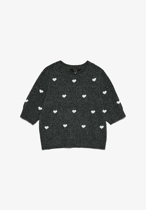 Vero Moda, VERO MODA STRICKPULLOVER VMDOFFY PULLOVER - T-shirt imprimé - dark grey melange