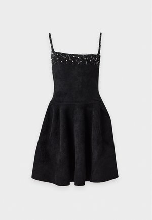sandro, ROBE A BRETELLES ET BIJOUX - Robe de soirée - noir