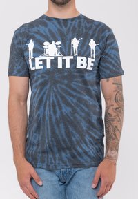 Paradiso Clothing THE BEATLES LET IT BE SILHOUETTE DIP DYE - Print T-shirt - black