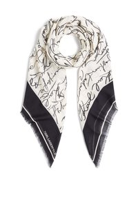 ESSENTIAL SCRIBBLE SCARF - Skjerf - offwhite