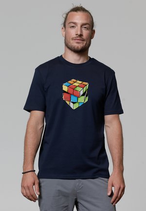 PIXEL ZAUBERWÜRFEL - Print T-shirt - french navy
