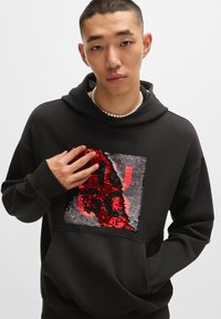 HUGO DESEQINO - Jersey con capucha - black