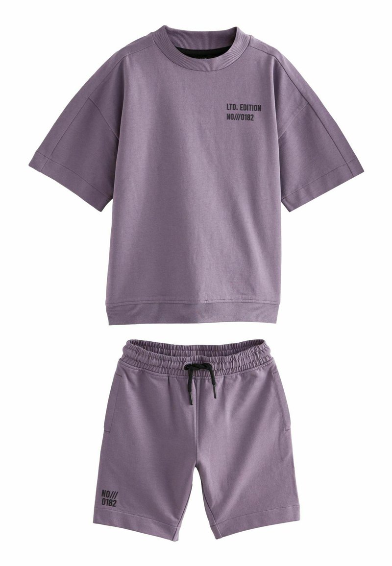 Next SHORT SLEEVE CREW SET REGULAR FIT - Træningsbukser - purple