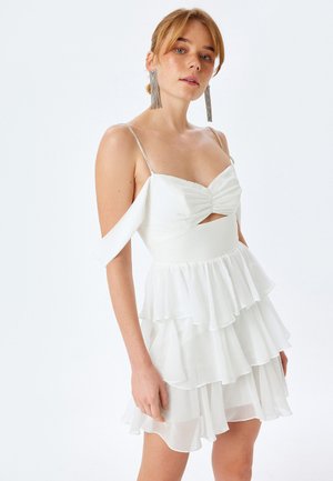 Koton VOLUMINOUS MINI, - Juhlamekko - white
