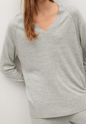 Maglione - mottled light grey