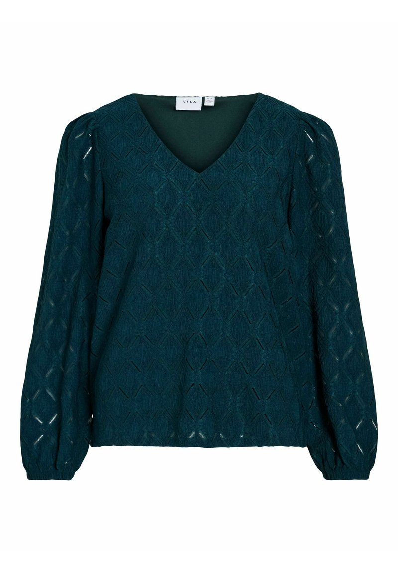 Maglia A Maniche Lunghe Vila Donna - Scollo A V, Vestibilità Ampia, Composizione Viscosa/nylon/poliestere