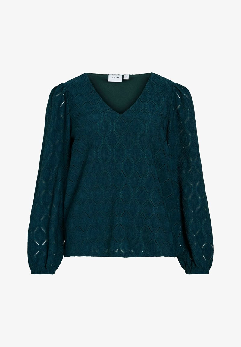 Maglia A Maniche Lunghe Vila Donna - Scollo A V, Vestibilità Ampia, Composizione Viscosa/nylon/poliestere
