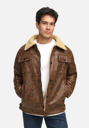 ÜBERGANGS VADOS - Kunstlederjacke - seal brown