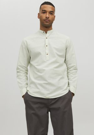 JPRBLASUMMER HALF PLACKET L/S SN - Shirt - celadon green