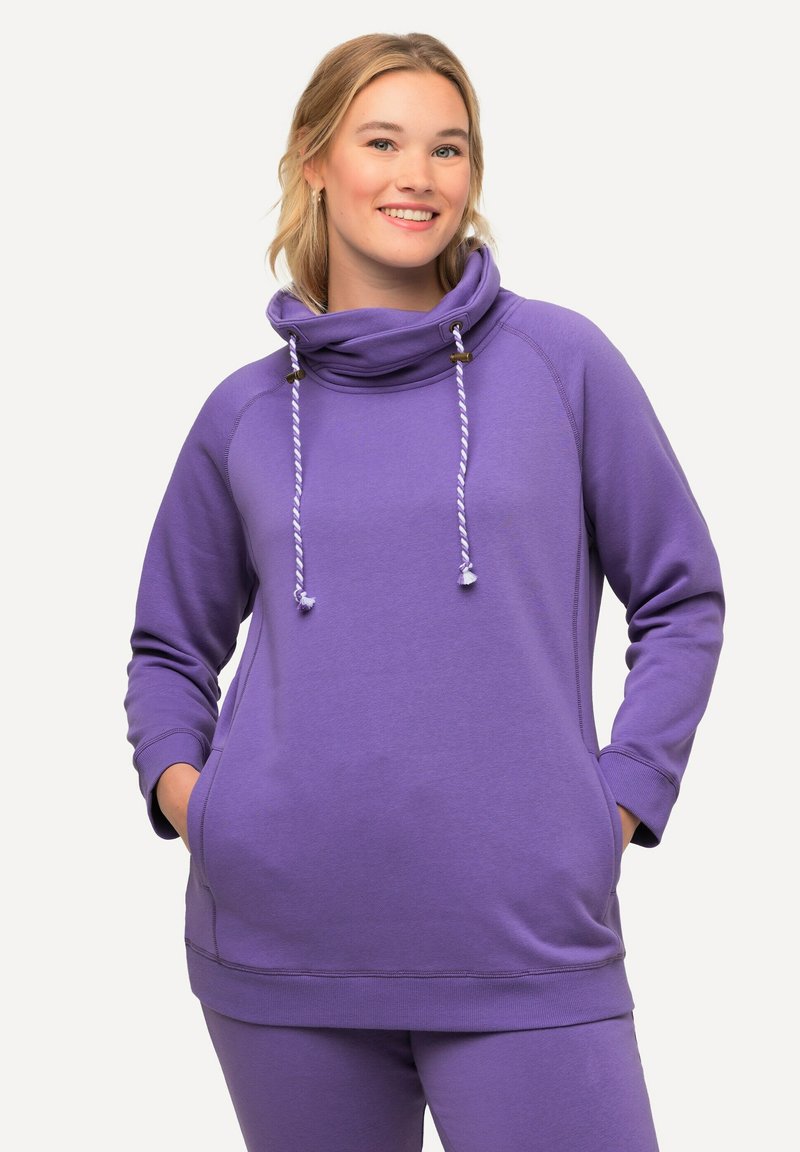 Ulla Popken MIT STEHKRAGEN RAGLANFORM LANGE ÄRMEL  - Felpa - helles lila