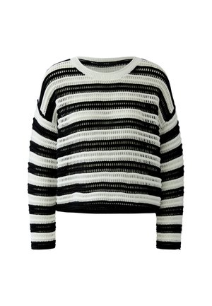 Oui, PULLOVER - Strickpullover - white black