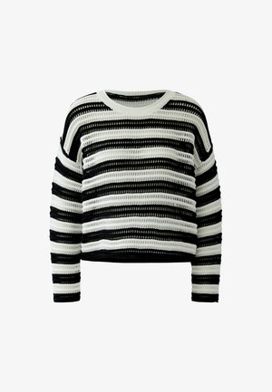 Oui, PULLOVER - Strickpullover - white black