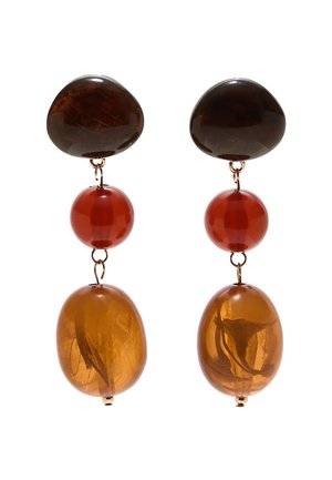 BEADED DANGLE - Øreringe - dark red