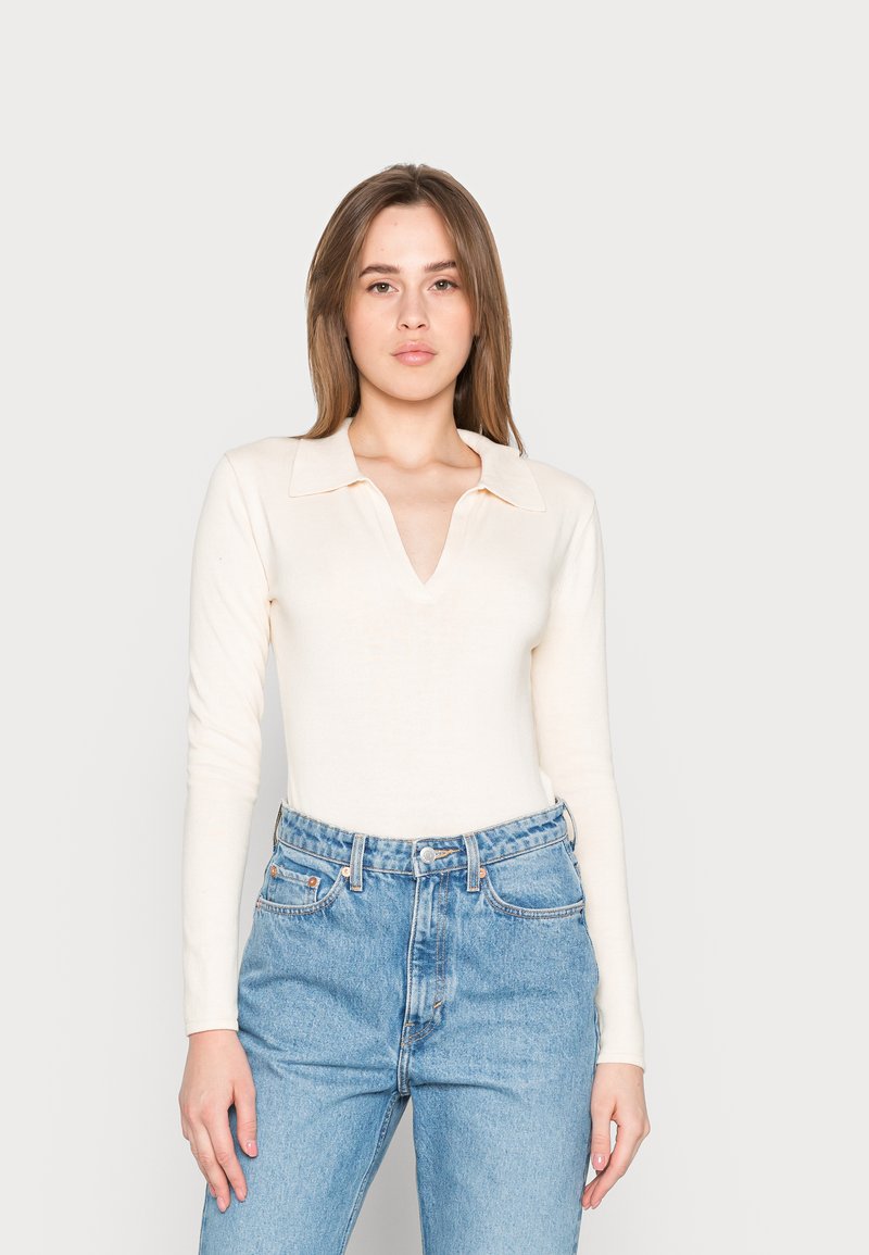 Glamorous BODYSUIT WITH COLLAR Jumper cream/offwhite Zalando.ie