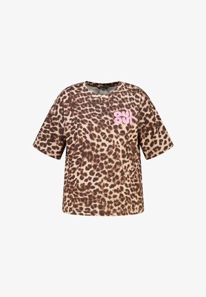 MS Mode, MS MODE T-SHIRT NOT TRANSLATED - T-shirt imprimé - multi brown