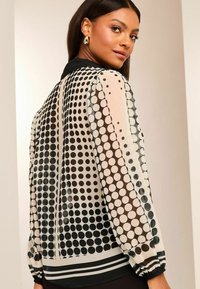 Lipsy V NECK POLKA DOT- REGULAR FIT - Camicetta - black white