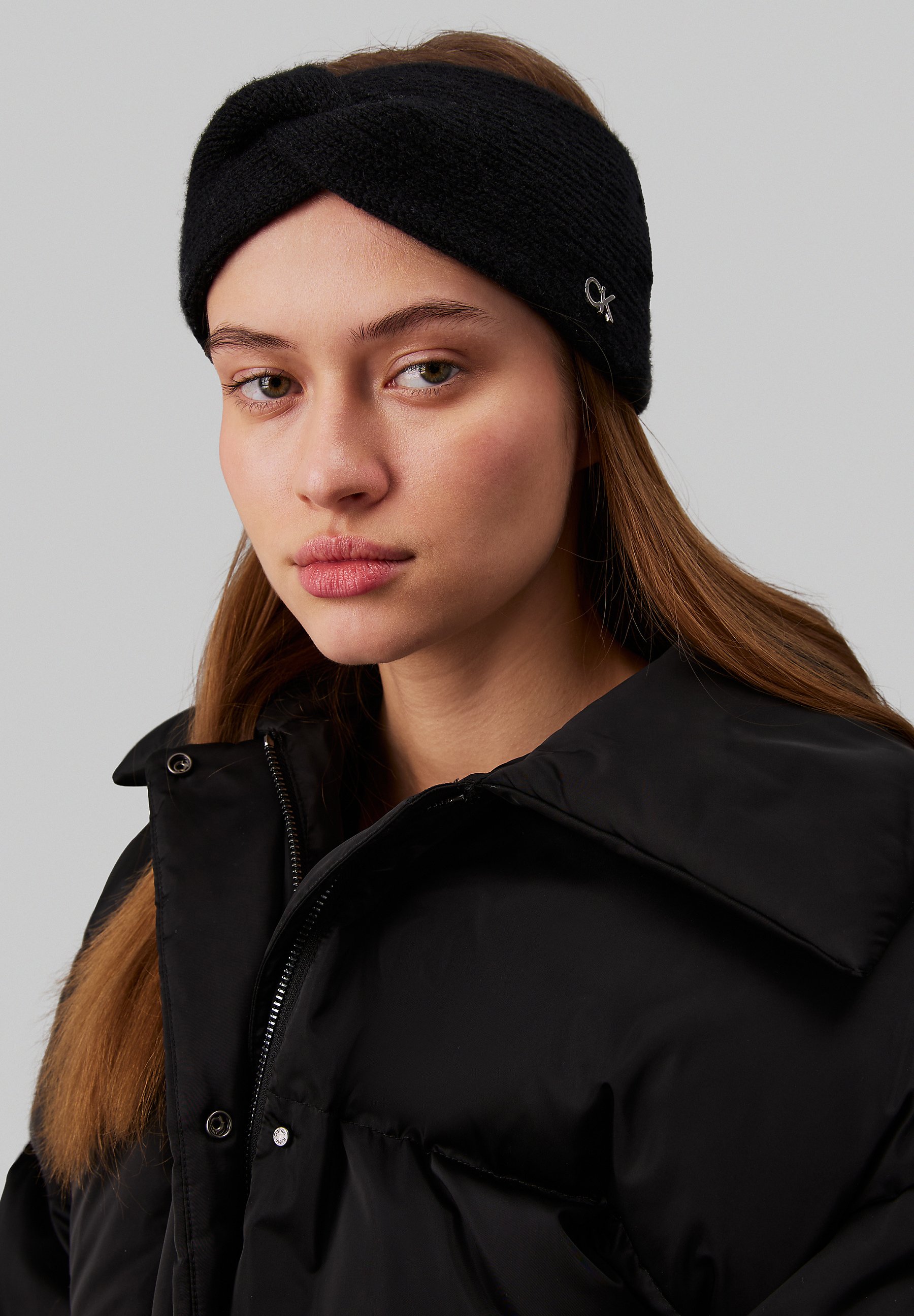 Calvin Klein CHUNKY HEADBAND - Ear warmers - ck black/black 