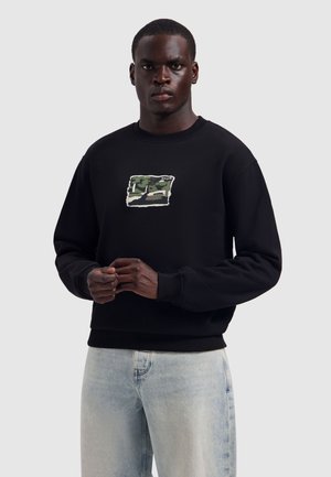 Pure Path, LOOSE FIT CREWNECK LS SWEATERS - Sweater - black