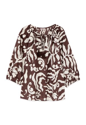 Oltre, BLUSA FANTASIA - Blusa - marrone