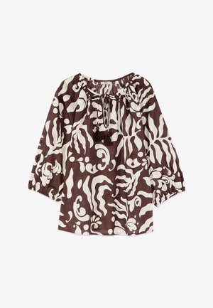 Oltre, BLUSA FANTASIA - Blusa - marrone