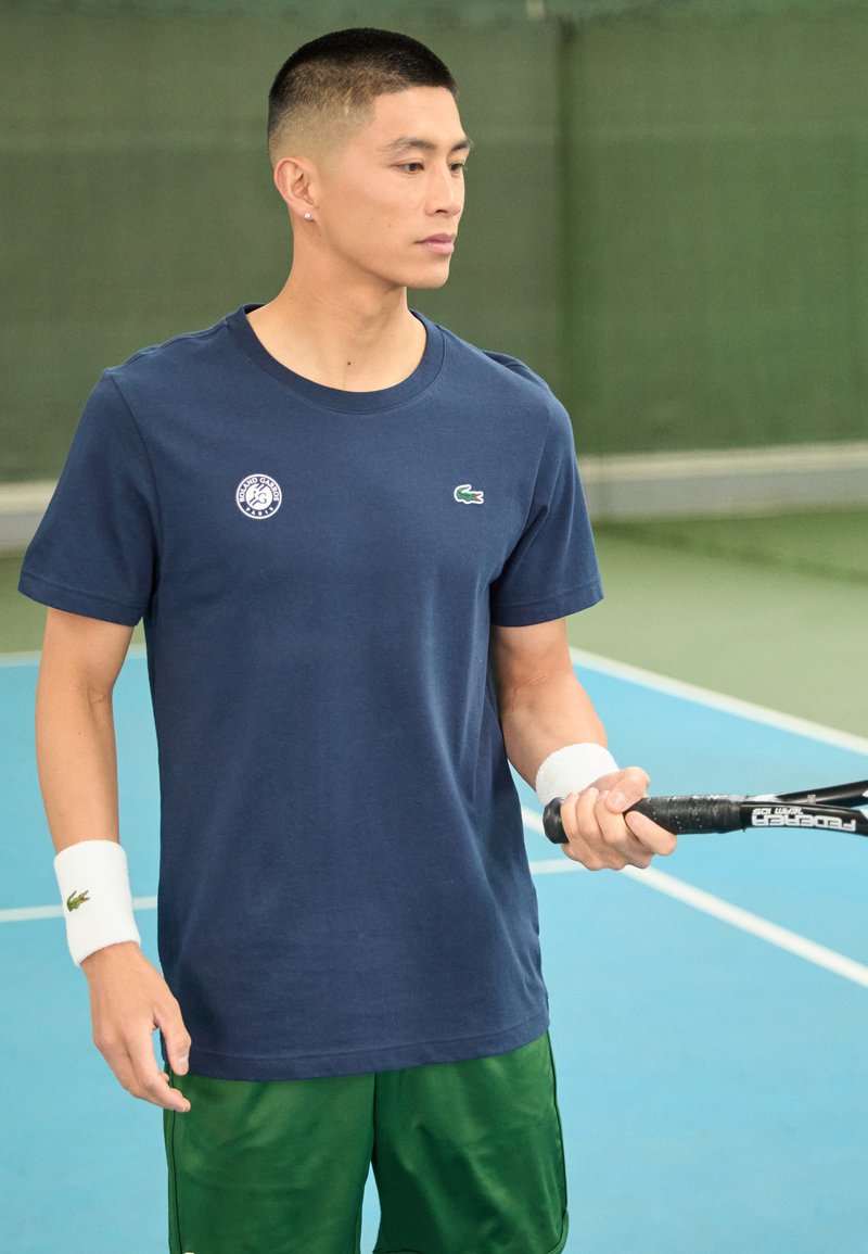 Lacoste Sport ROLAND GARROS - T-shirt imprimé - white/blanc