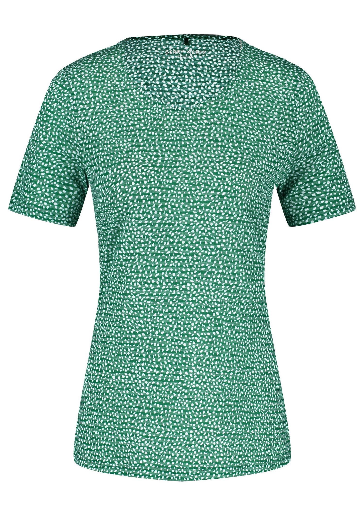 Gerry Weber 1/2 ARM MIT MINIMALMUSTER - T-shirt print - grün ecru weiss  druck/groen - Zalando.be